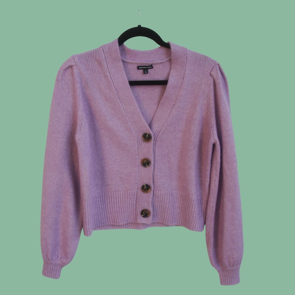 Who What Wear Pink Cardigan Sweater Size M